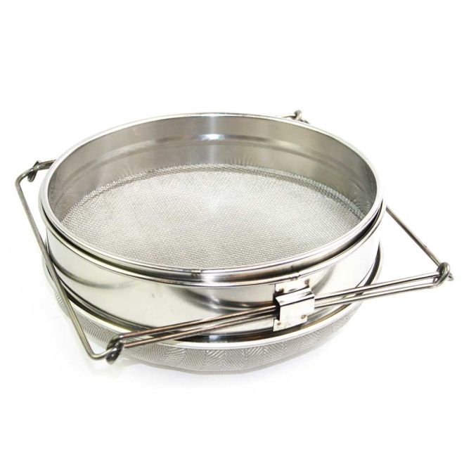 Portable Stainless Steel Wide Mouth Honey Funnel Detachable Strainer Filter Tool
